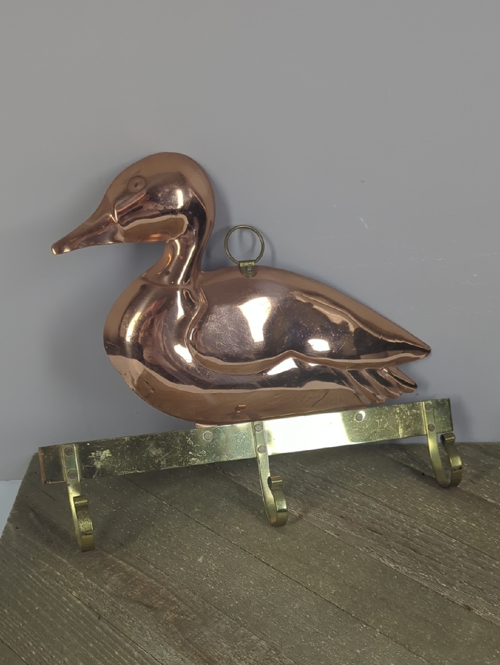 Copper Duck Wall Hook Rack - Decorative Bird Hook 11.5